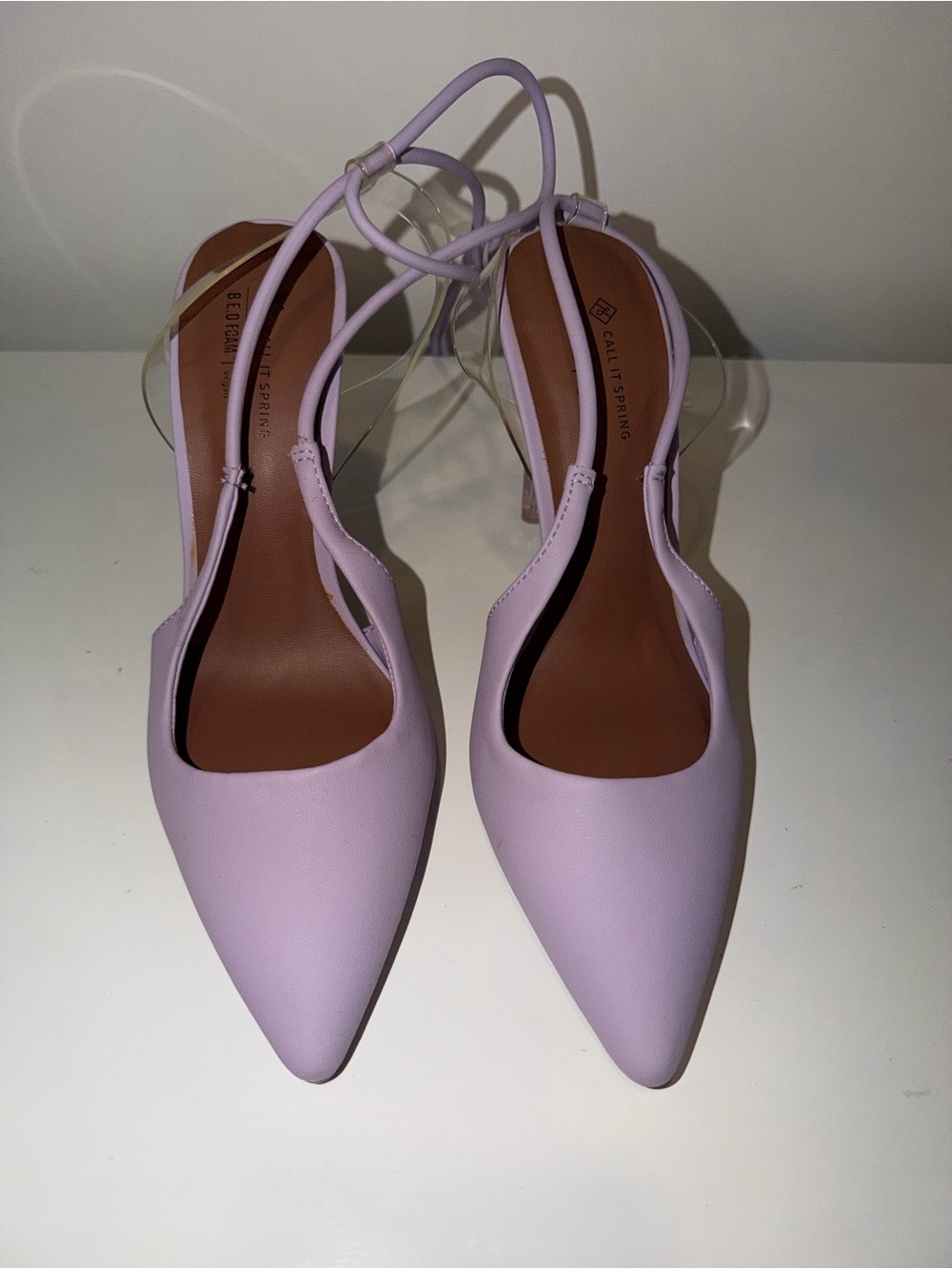Call It Spring Lavender Pointed Toe Slingback Heels